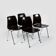 Lot de 4 chaises Galvanitas S26, années 1960
