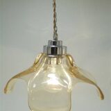 Gold glass pendant light