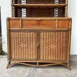 Bookcase bamboo wicker rattan