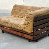 Mid-Century Cognac Leather Lounge Sofa small model