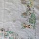 Square tablecloth embroidery naïve hand multicolored - linen threads - 110x110 cm