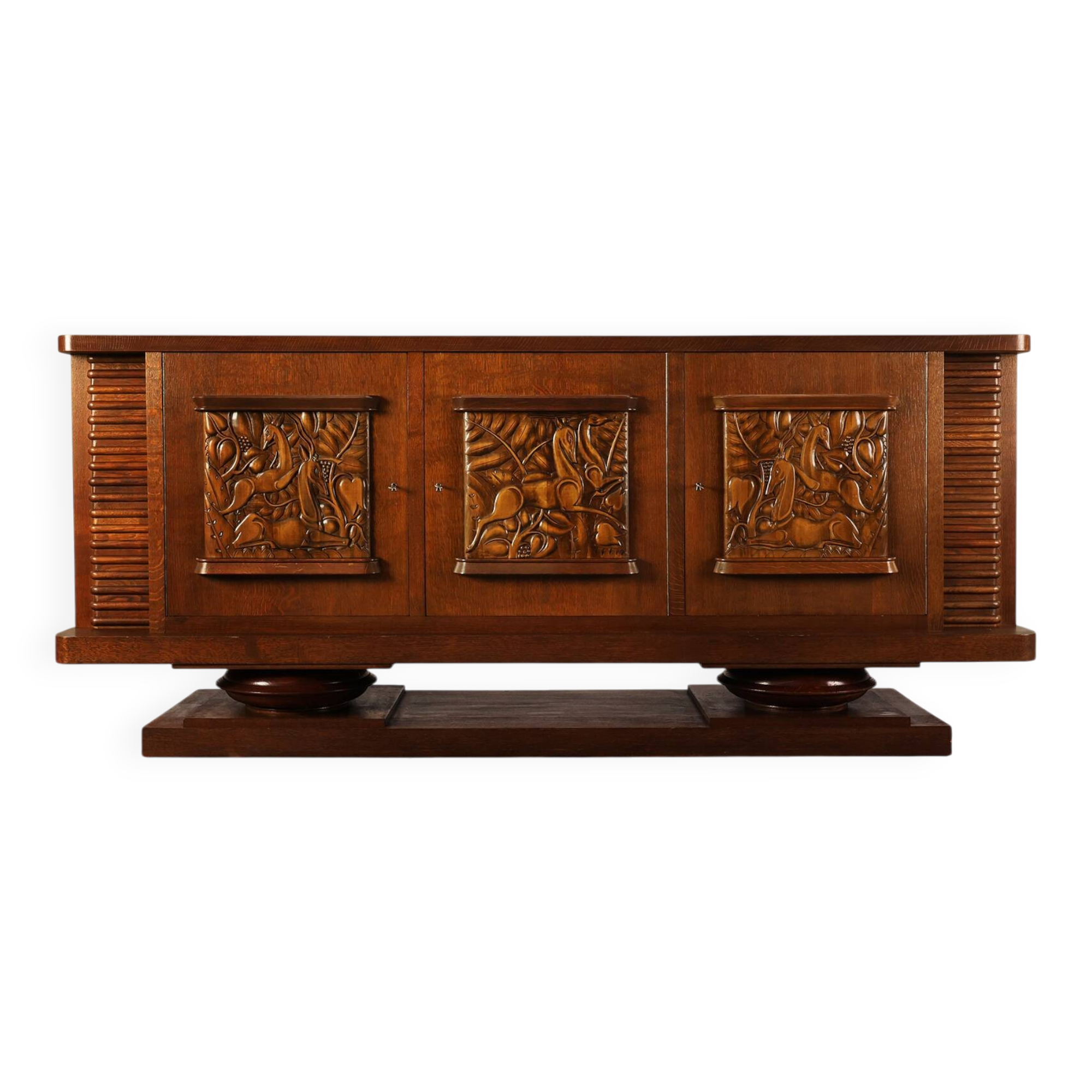 Buffet en chêne français Art Déco de Jacques Klein, 1925