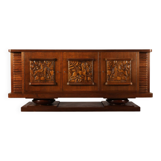 Buffet en chêne français Art Déco de Jacques Klein, 1925