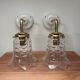 Pair of ceramic and glass wall sconces