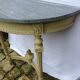Console Louis XVI style painted wood and marble grey