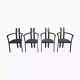 Set of 4 Italian design armchairs from the 80s