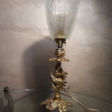 Lampe bronze art nouveau tulipe pressed muller degue schneider 32x10 art deco