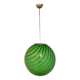 Green Swirling Sphere Pendant in Glass Italian Art