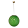 Green Swirling Sphere Pendant in Glass Italian Art