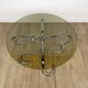 Tubular design coffee table in chrome and smoked glass, Italy, 70s