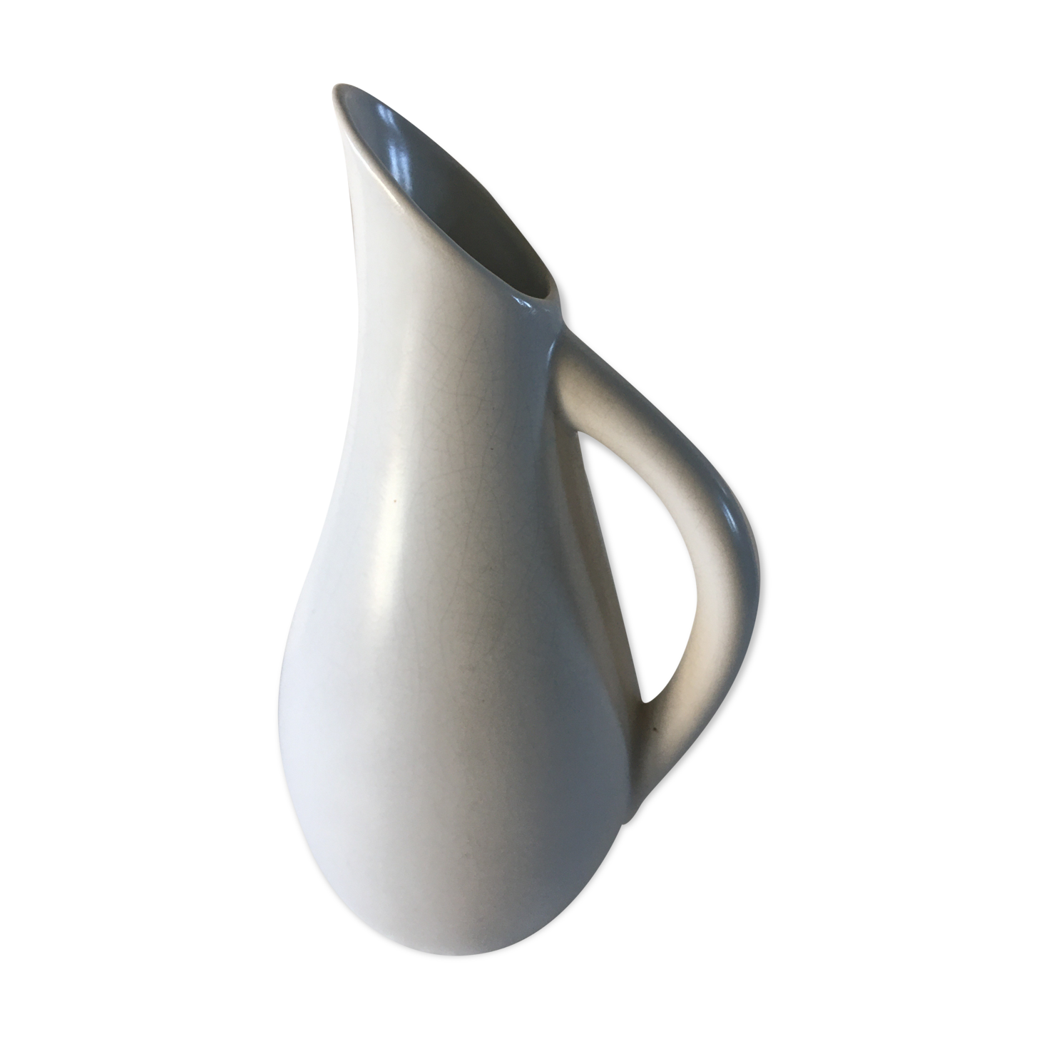 Cracked ceramic pitcher