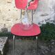 50s red-red formica Roc chair