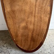 Miroir ovale vintage en chêne à glace biseautée H120 l43 P2