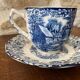 Coffee cup and its English earthenware saucer Mill Stream Johnson Bros