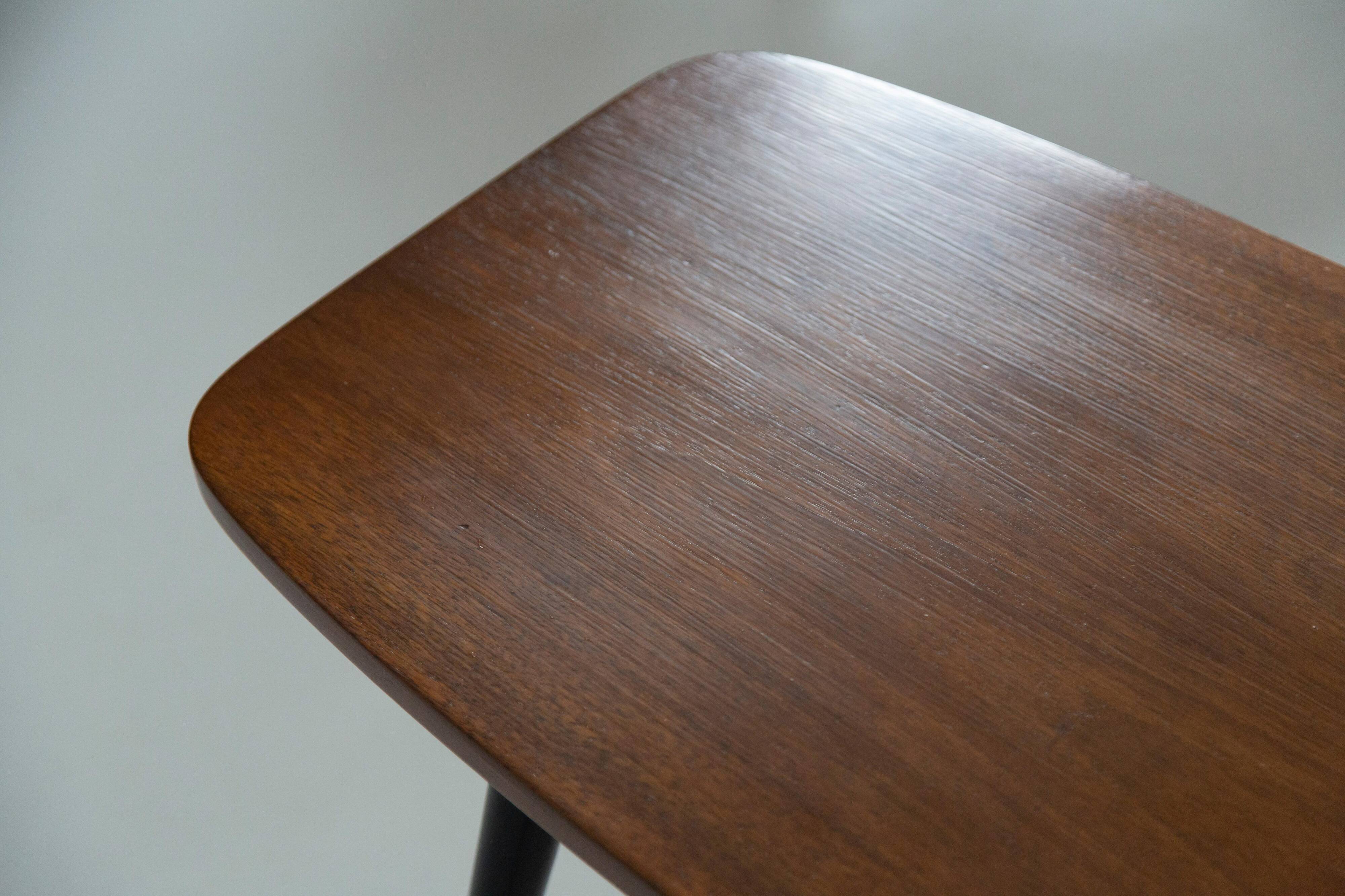 Vintage coffee table made of European beech wood, 1960s.