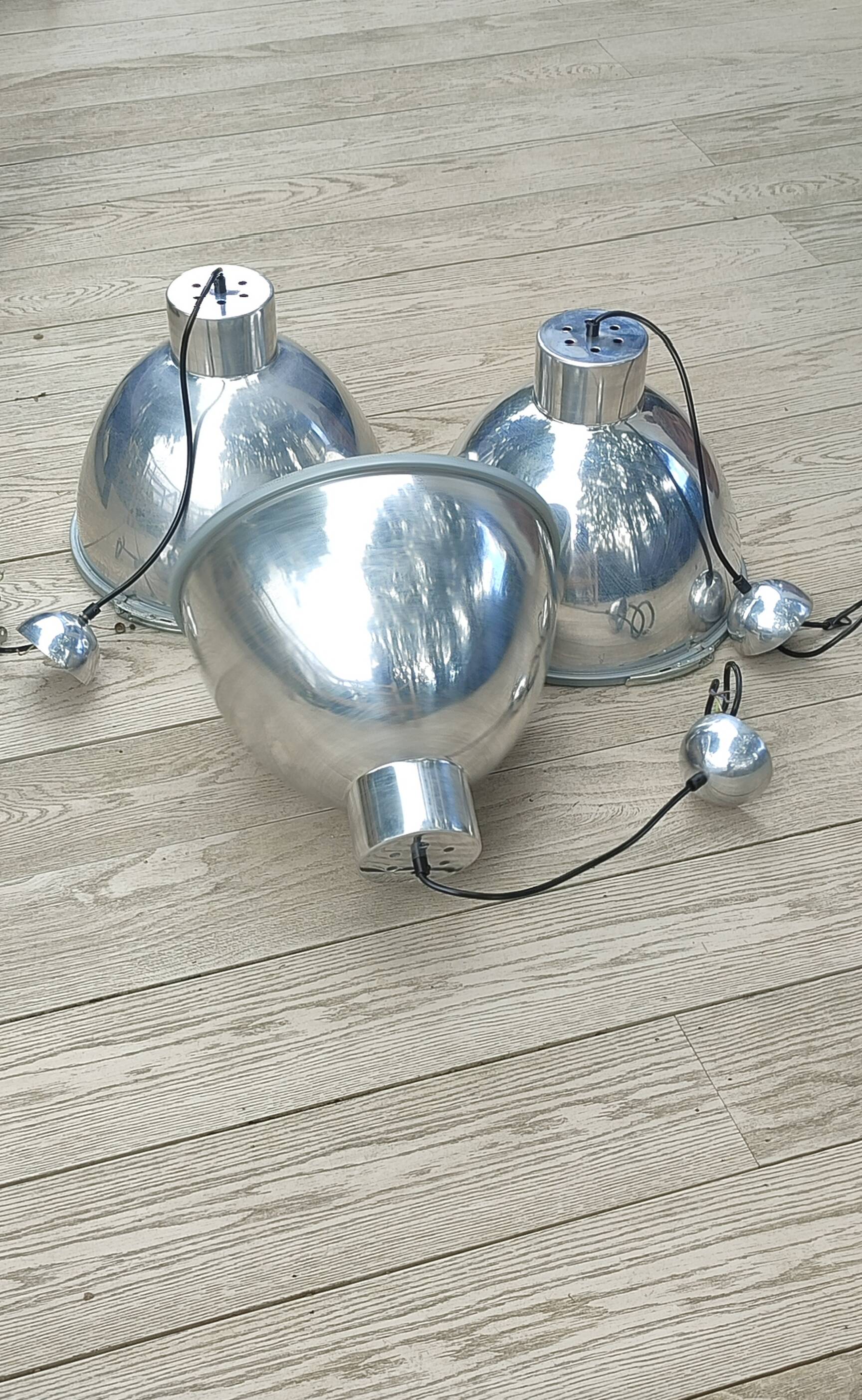 Set of 3 industrial pendant lights