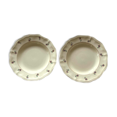 Lot de 2 assiettes creuses Digoin Sarreguemines Arromanches