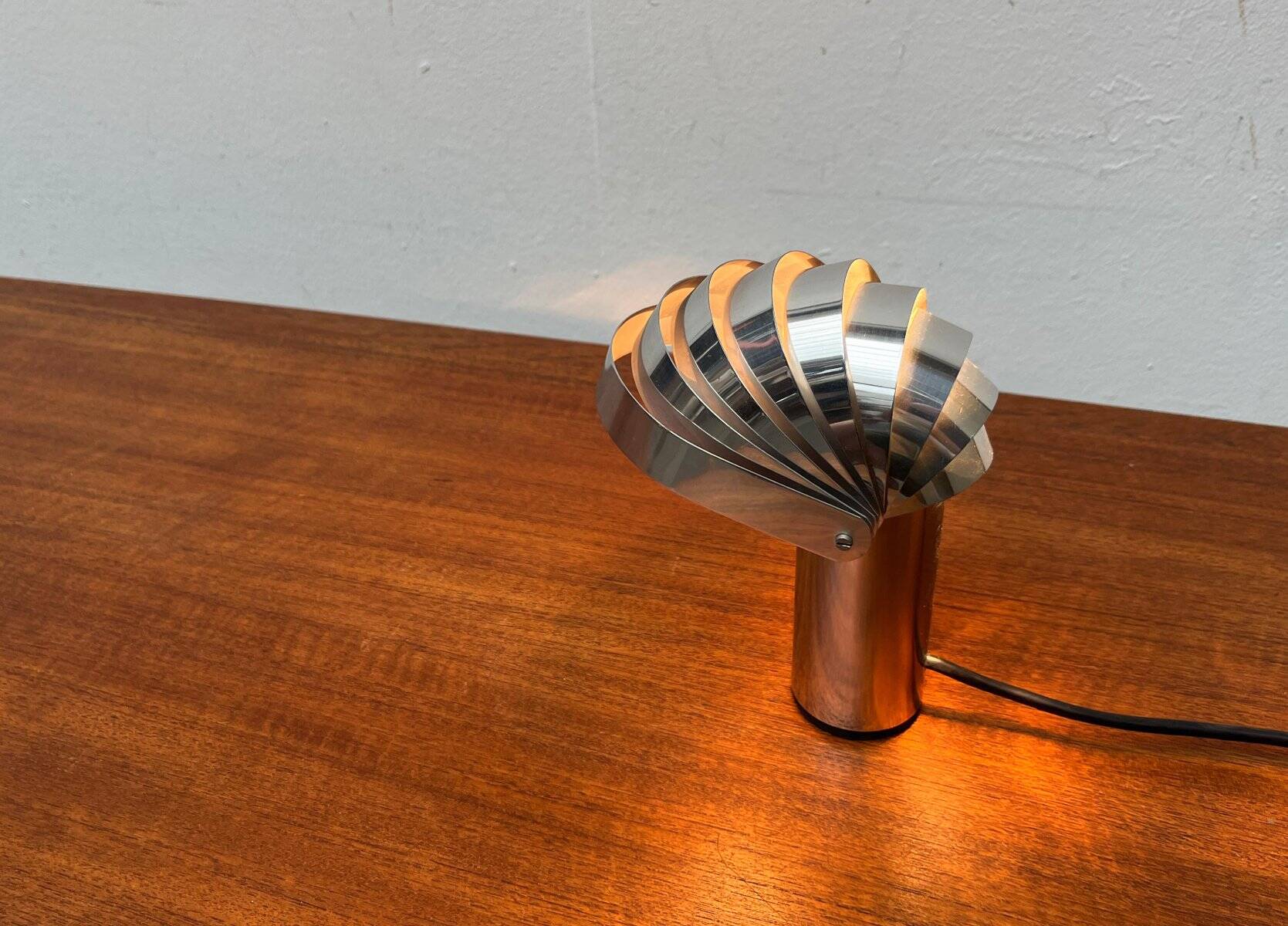 Vintage Swiss Visier table lamp from the space age by E. R. Nele for Temde, 1970s.