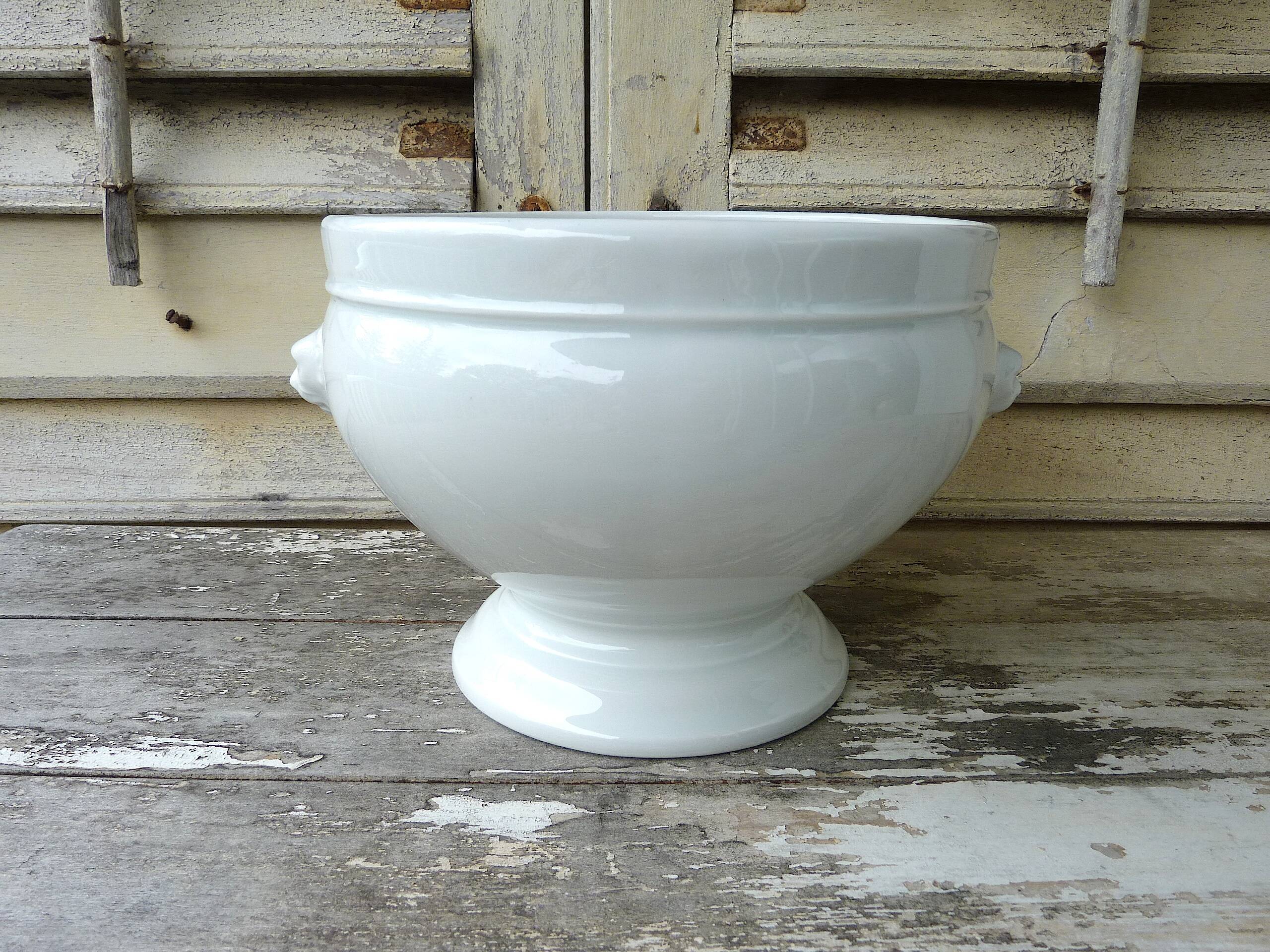 Soup tureen porcelain lion heads