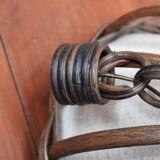 Vintage 1960s bamboo pendant light