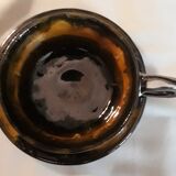 Ensemble de tasses et soucoupes, glaçure céramique, années 80