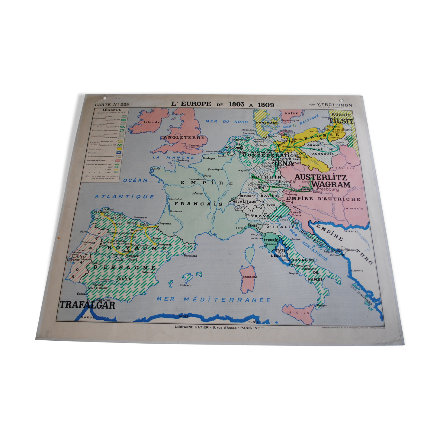 Vintage Europe school map