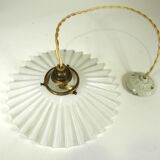 Suspension and rosette in opaline and porcelain