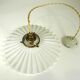 Suspension and rosette in opaline and porcelain