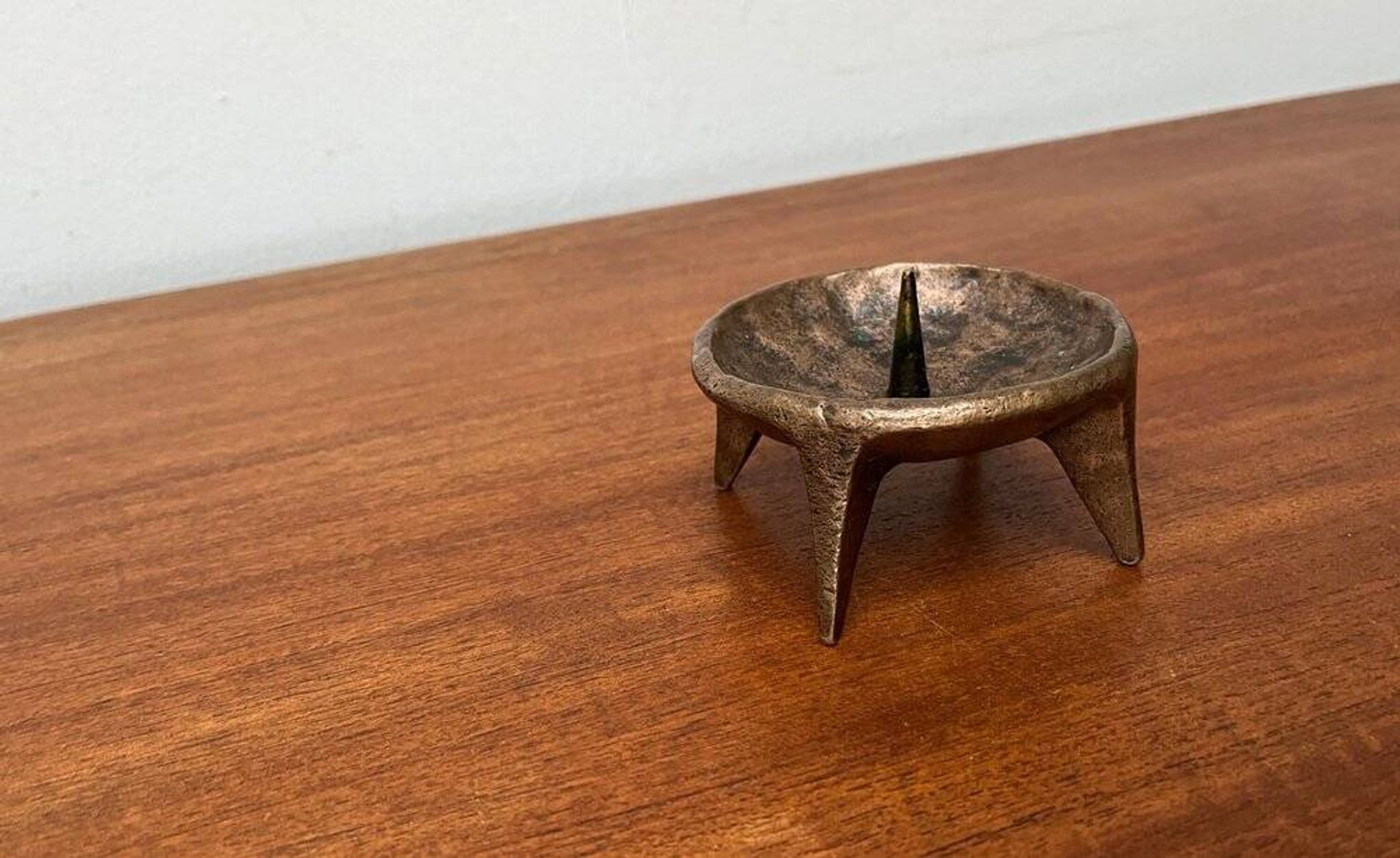 Bougeoir Brutaliste du Milieu du Siècle en Bronze, années 1960