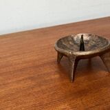 Brutalist Mid-Century Candle Holder in Bronze, 1960s