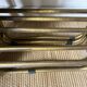 Lafuma folding chairs in velvet and gold metal