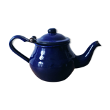 Blue enamel teapot