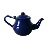 Blue enamel teapot