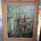 Large oil on canvas signed Reine Cimière - Salon de Paris 1964