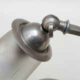 Art Deco metal lamp chrome and glass