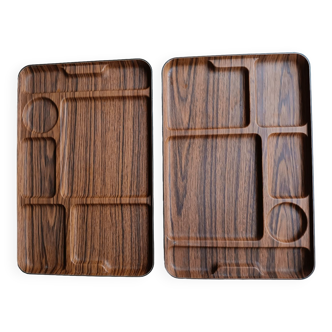 Set of two caleppio compartment trays
