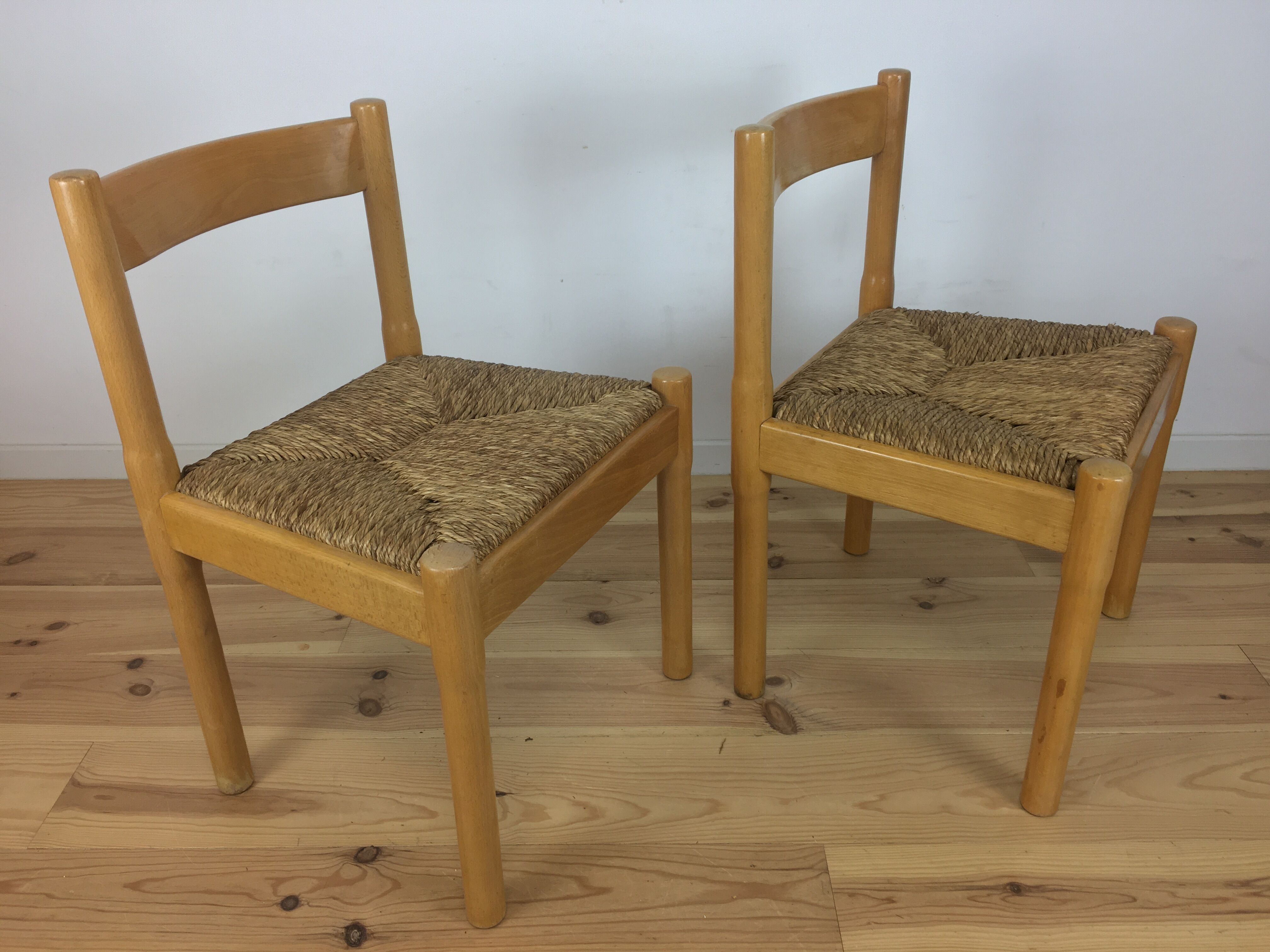 Vico Magistretti mulched chairs, Carimate model, edited by Cassina, 1960