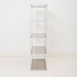 Smoked glass and metal shelf, 1970s