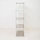 Smoked glass and metal shelf, 1970s