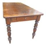 Rectangular coffee table with 1 drawer, solid wood, late 19th, early 20th century