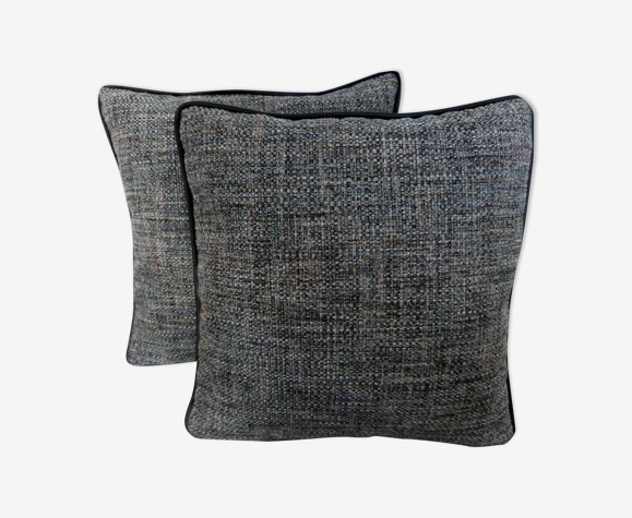 Paire de coussins gris