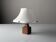 Danish teak table lamp with flared methacrylate shade 1960s