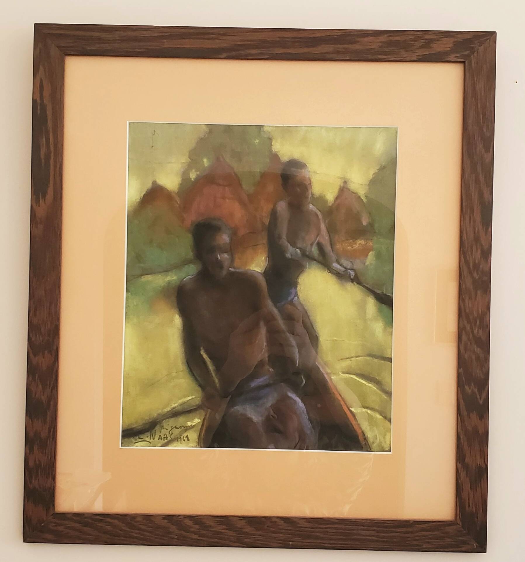 African landscape (Cameroon) pastel on paper