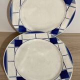 6 Earthenware Flat Plates by DIGOIN SARREGUEMINES EFEL model
