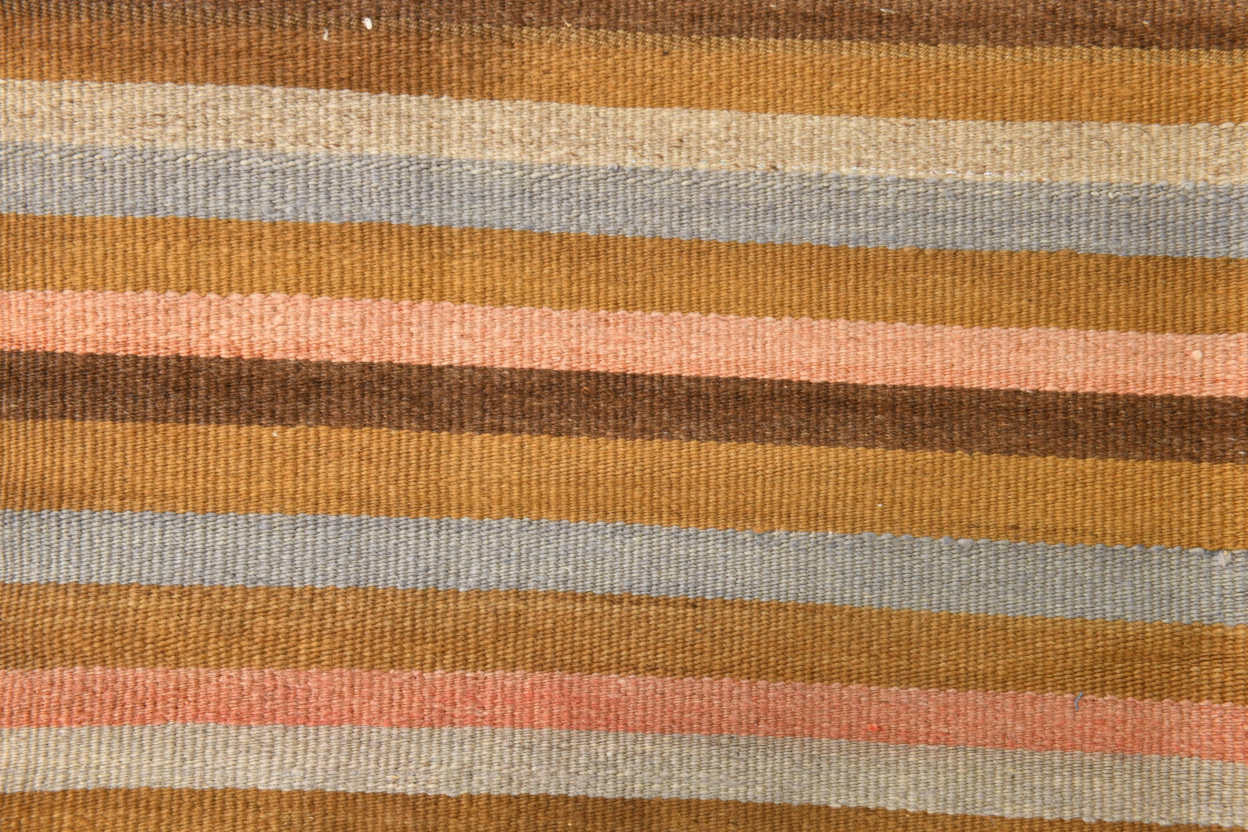 5x7 Mid Century Modern Vintage Kilim Rug, 142x225Cm