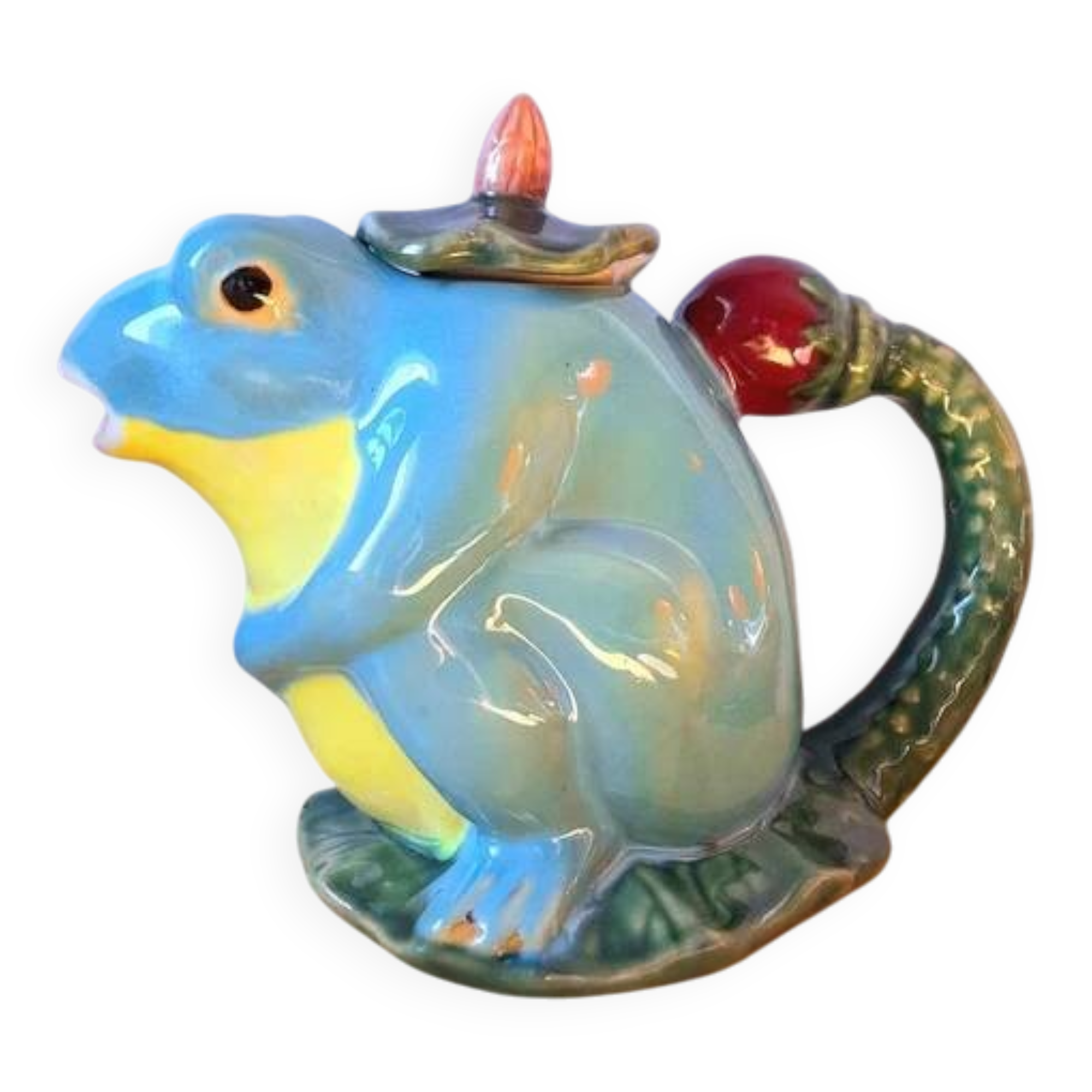 Athezza frog teapot in earthenware