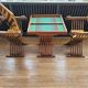 Set gaming tableacec armchairs Dagobert 1930