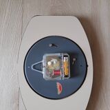 Beige formica vintage clock with date