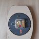 Beige formica vintage clock with date