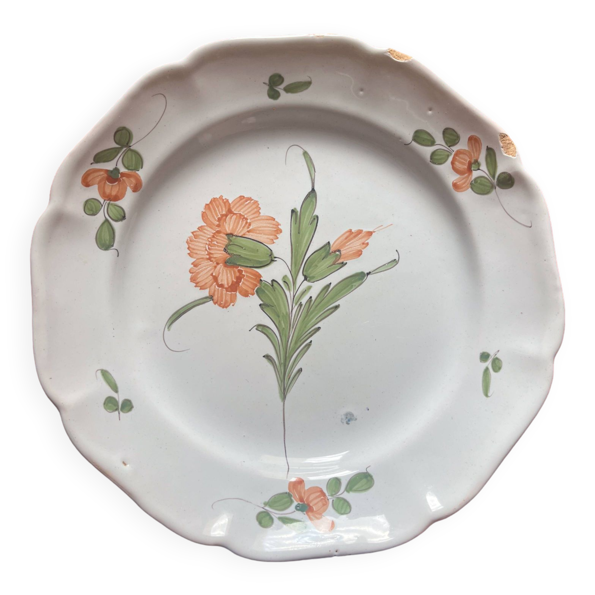 Earthenware plate Islette/Salvange France